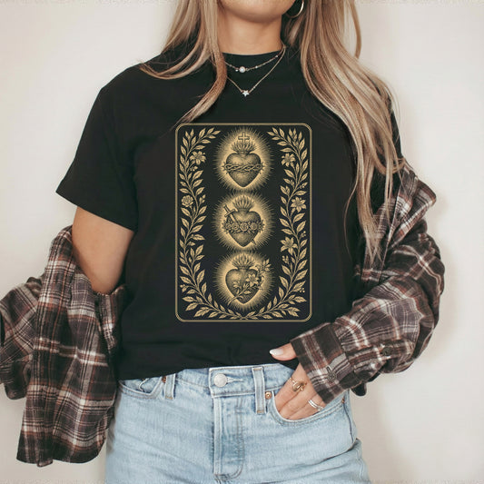Three Sacred Hearts – Unisex Tshirt / Hoodie / Sweatshirt