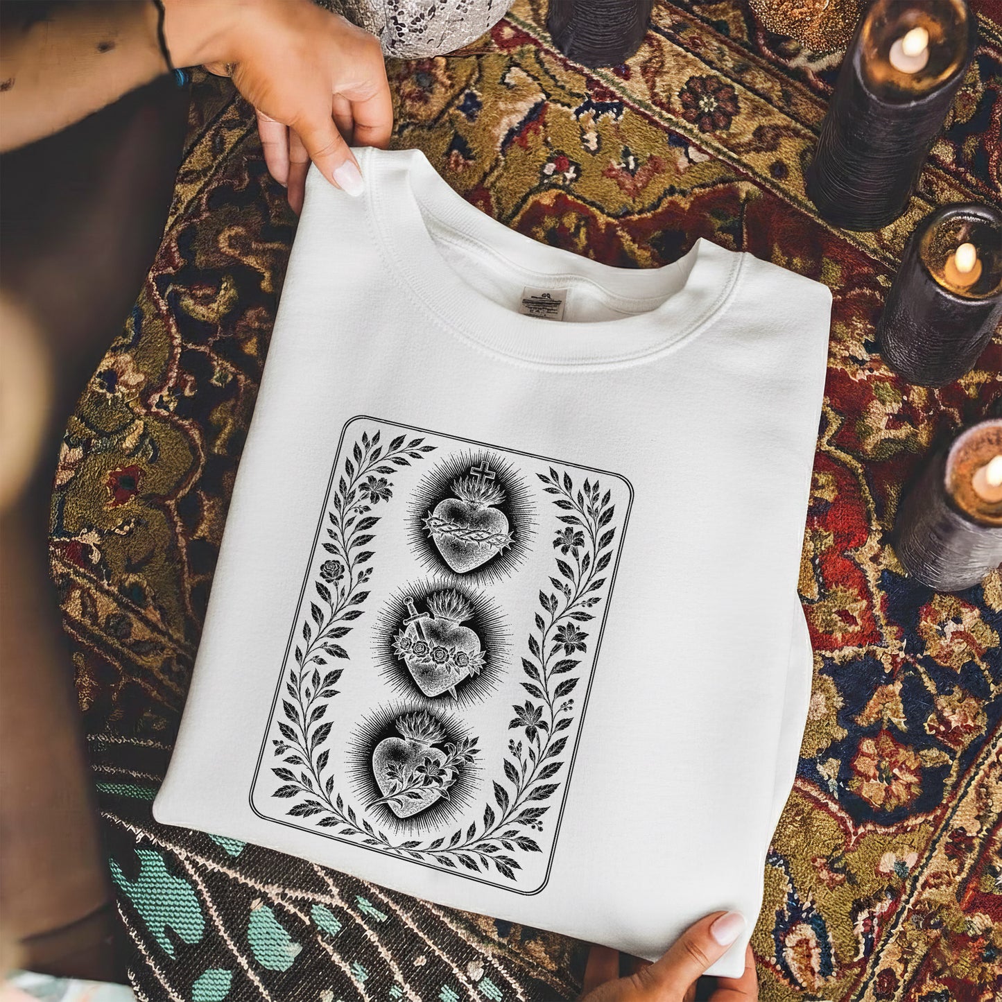 Three Sacred Hearts – Unisex Tshirt / Hoodie / Sweatshirt