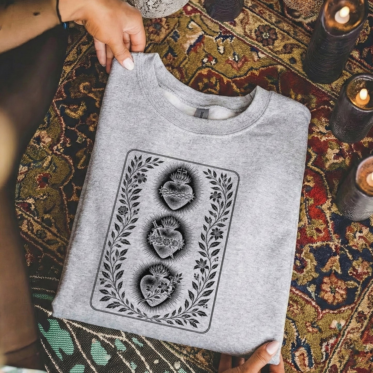 Three Sacred Hearts – Unisex Tshirt / Hoodie / Sweatshirt