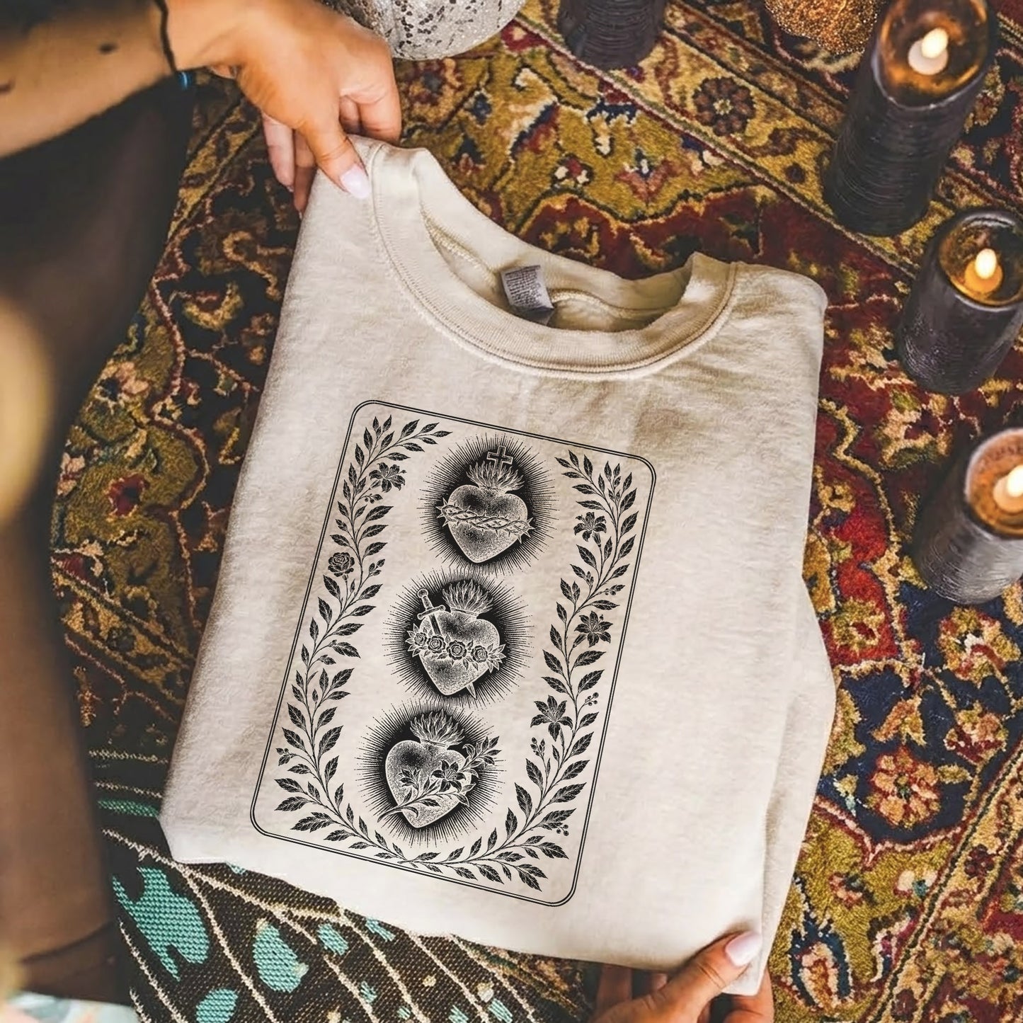 Three Sacred Hearts – Unisex Tshirt / Hoodie / Sweatshirt