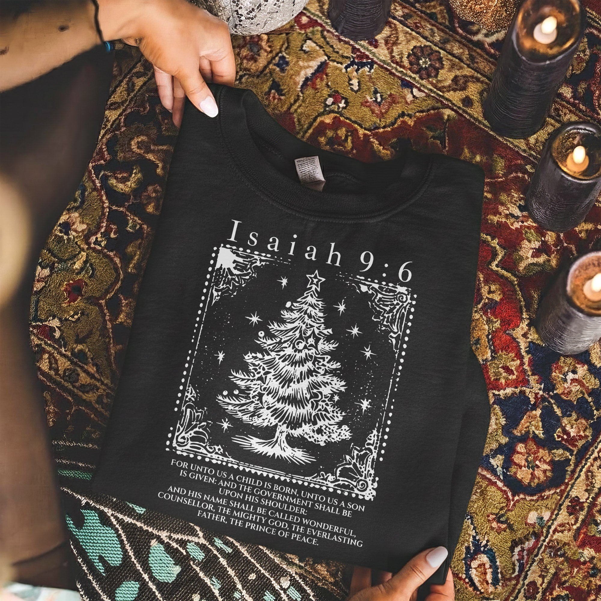 Isaiah 9:6 Christmas Tree Christian – Unisex Tshirt / Hoodie / Sweatshirt