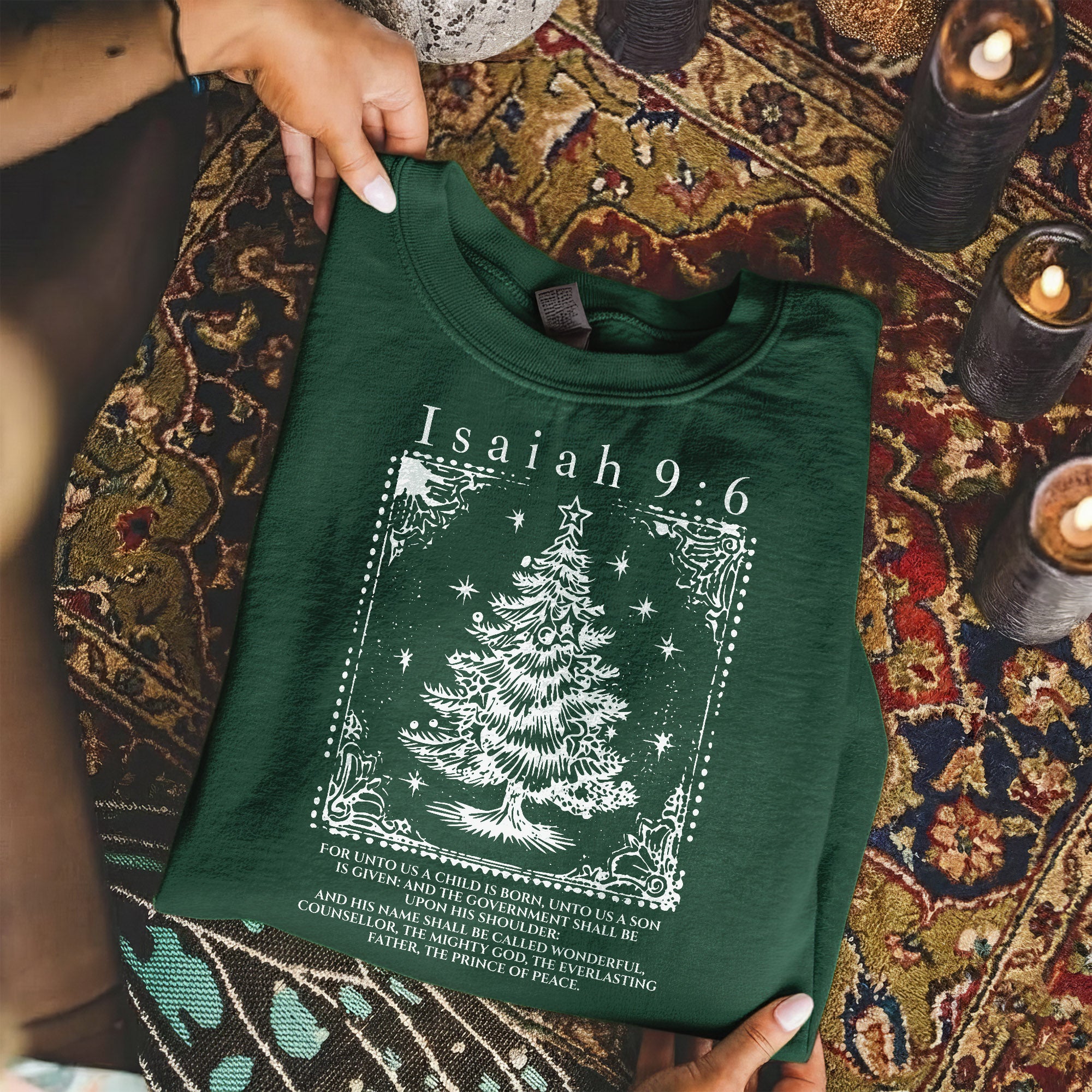 Isaiah 9:6 Christmas Tree Christian – Unisex Tshirt / Hoodie / Sweatshirt