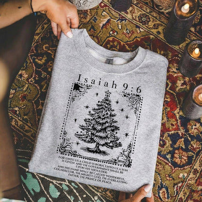 Isaiah 9:6 Christmas Tree Christian – Unisex Tshirt / Hoodie / Sweatshirt