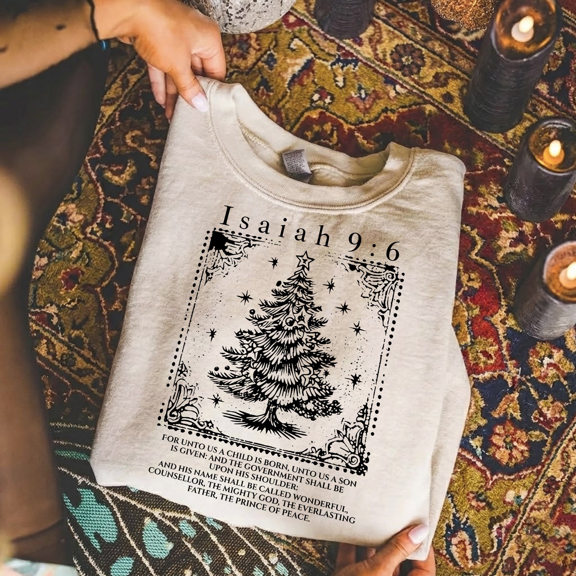 Isaiah 9:6 Christmas Tree Christian – Unisex Tshirt / Hoodie / Sweatshirt