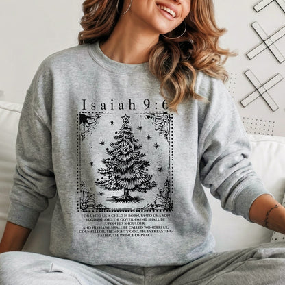 Isaiah 9:6 Christmas Tree Christian – Unisex Tshirt / Hoodie / Sweatshirt