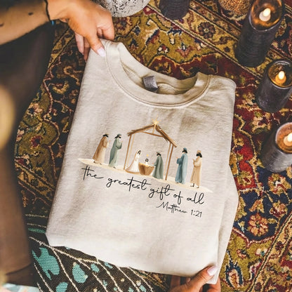 The Greatest Gift of All Nativity Christian – Unisex Tshirt / Hoodie / Sweatshirt