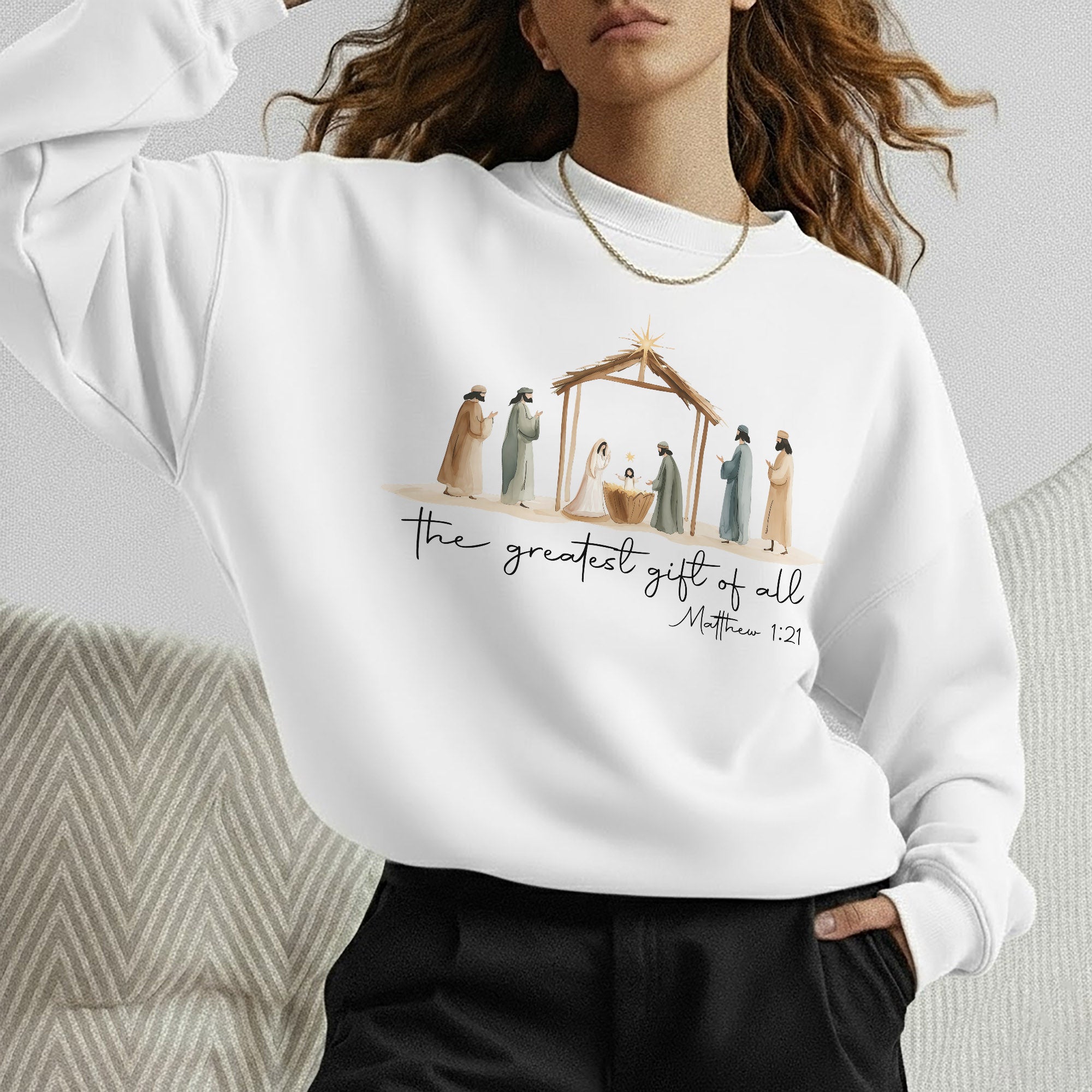 The Greatest Gift of All Nativity Christian – Unisex Tshirt / Hoodie / Sweatshirt
