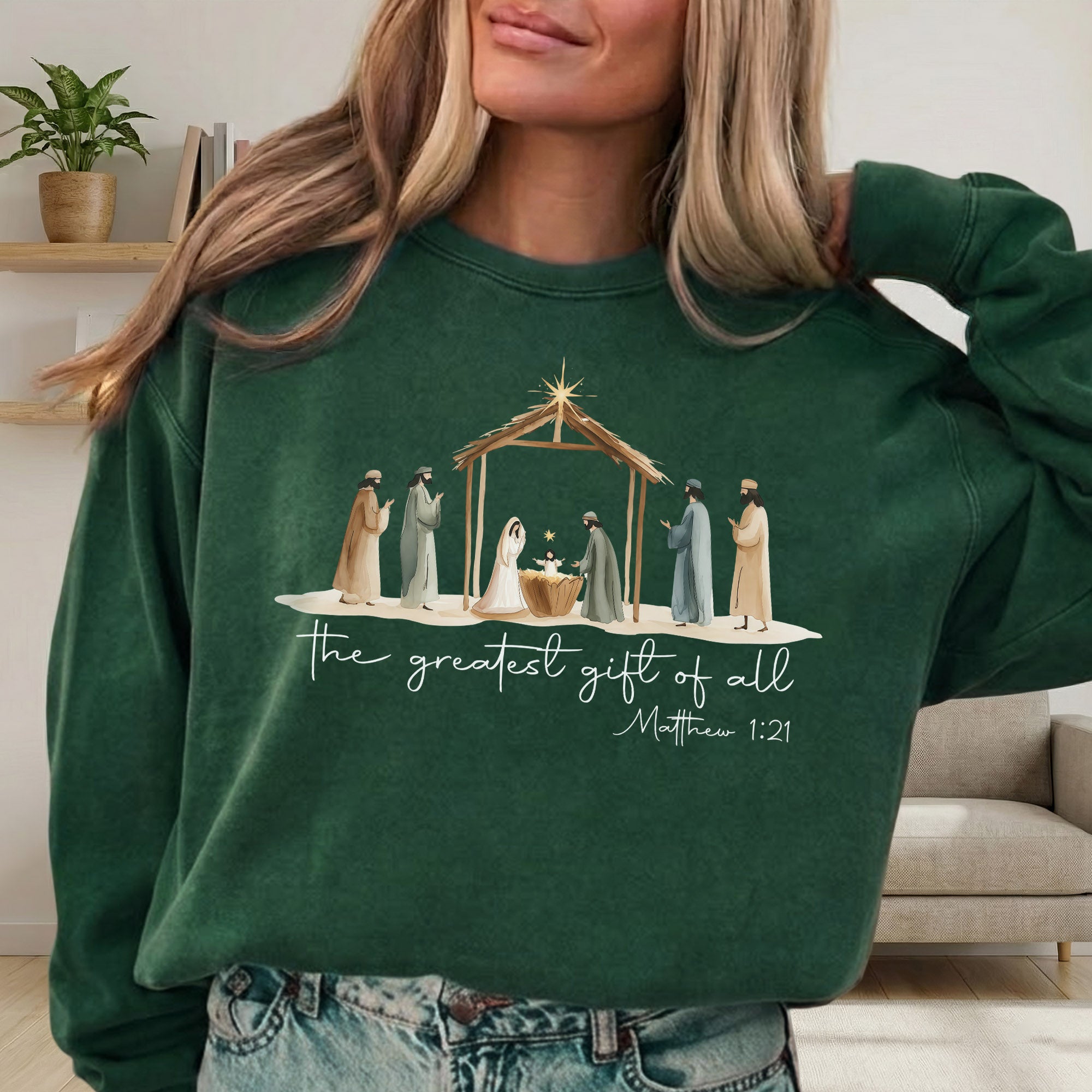 The Greatest Gift of All Nativity Christian – Unisex Tshirt / Hoodie / Sweatshirt
