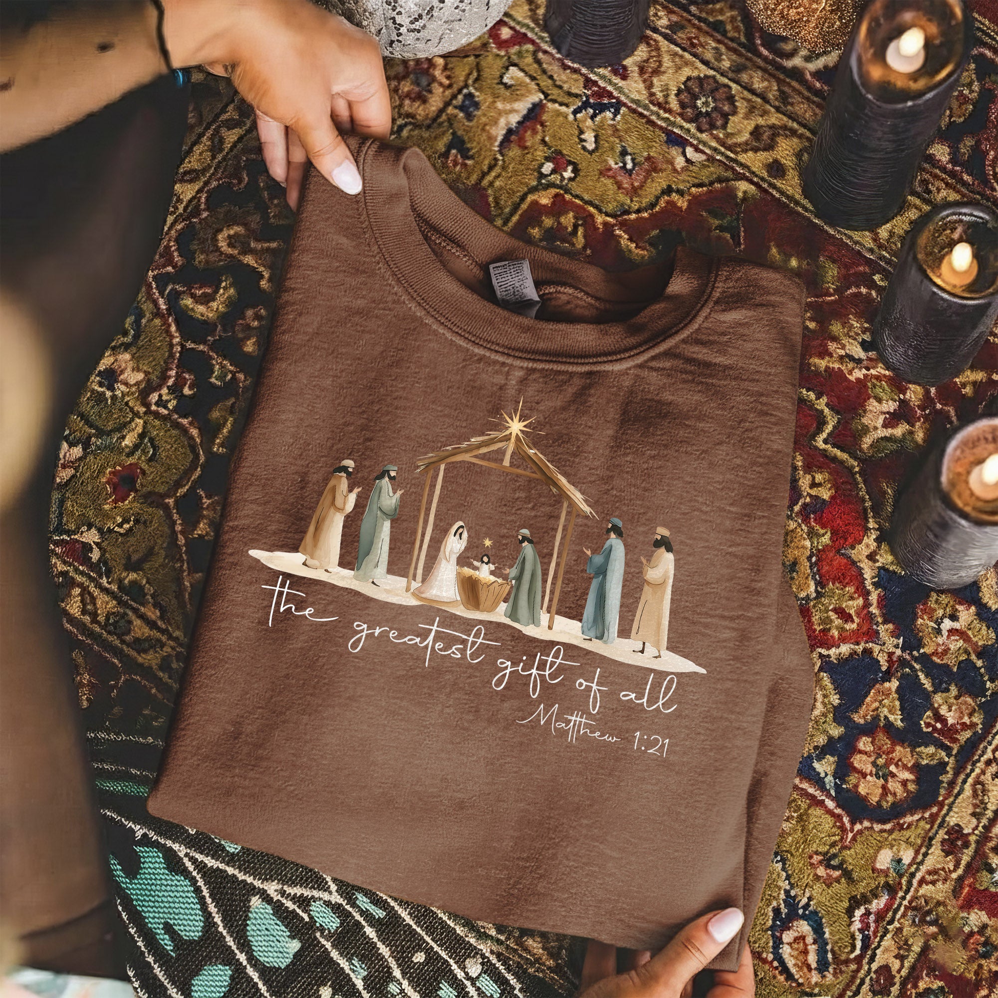 The Greatest Gift of All Nativity Christian – Unisex Tshirt / Hoodie / Sweatshirt