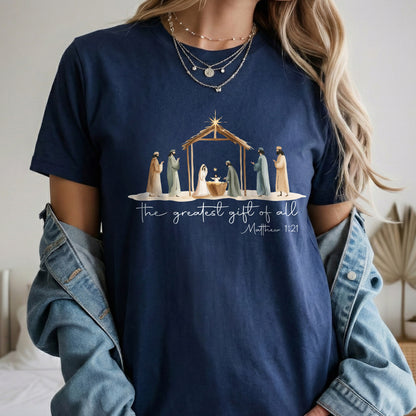 The Greatest Gift of All Nativity Christian – Unisex Tshirt / Hoodie / Sweatshirt