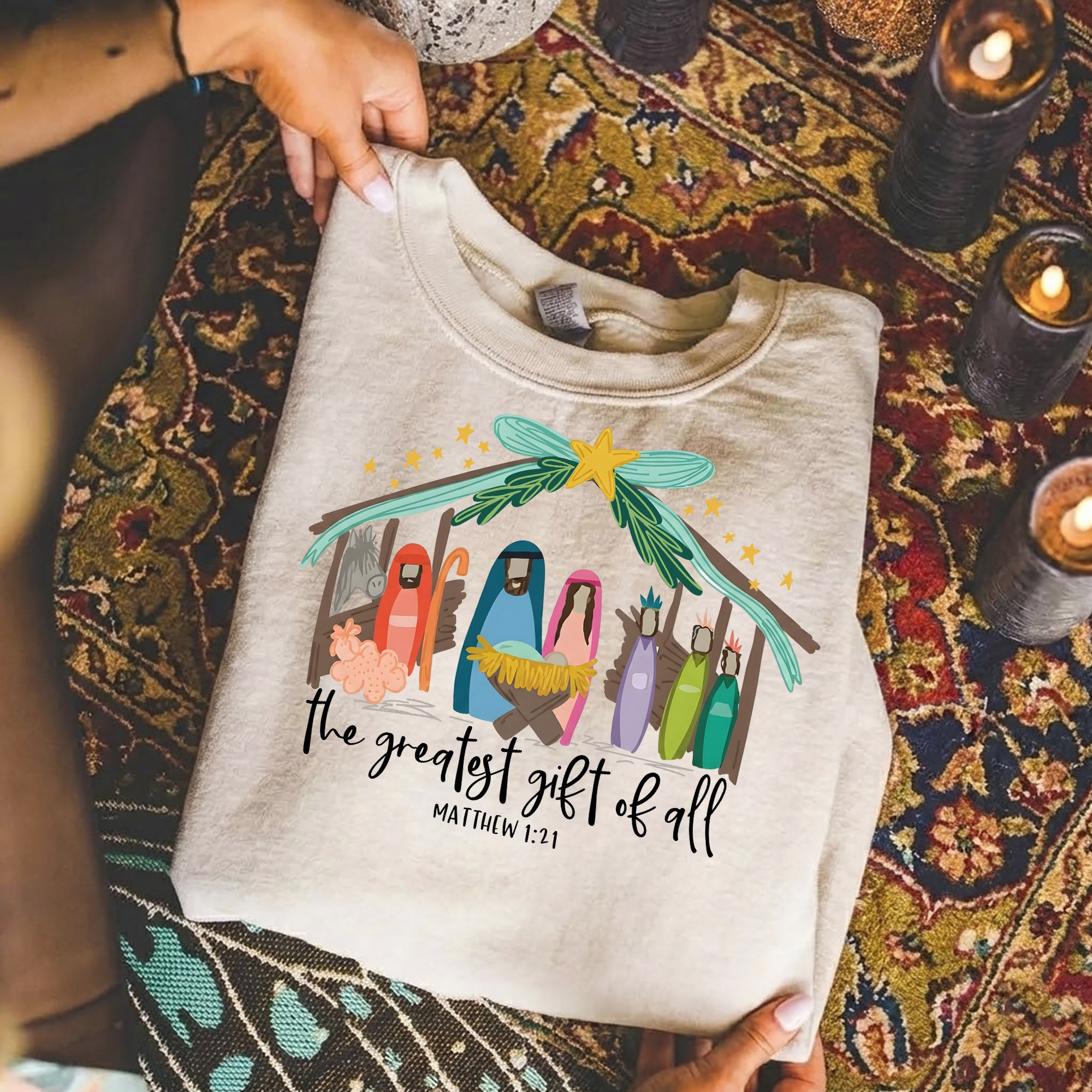 Born Is The Savior Nativity Christian – Unisex Tshirt / Hoodie / Sweatshirt