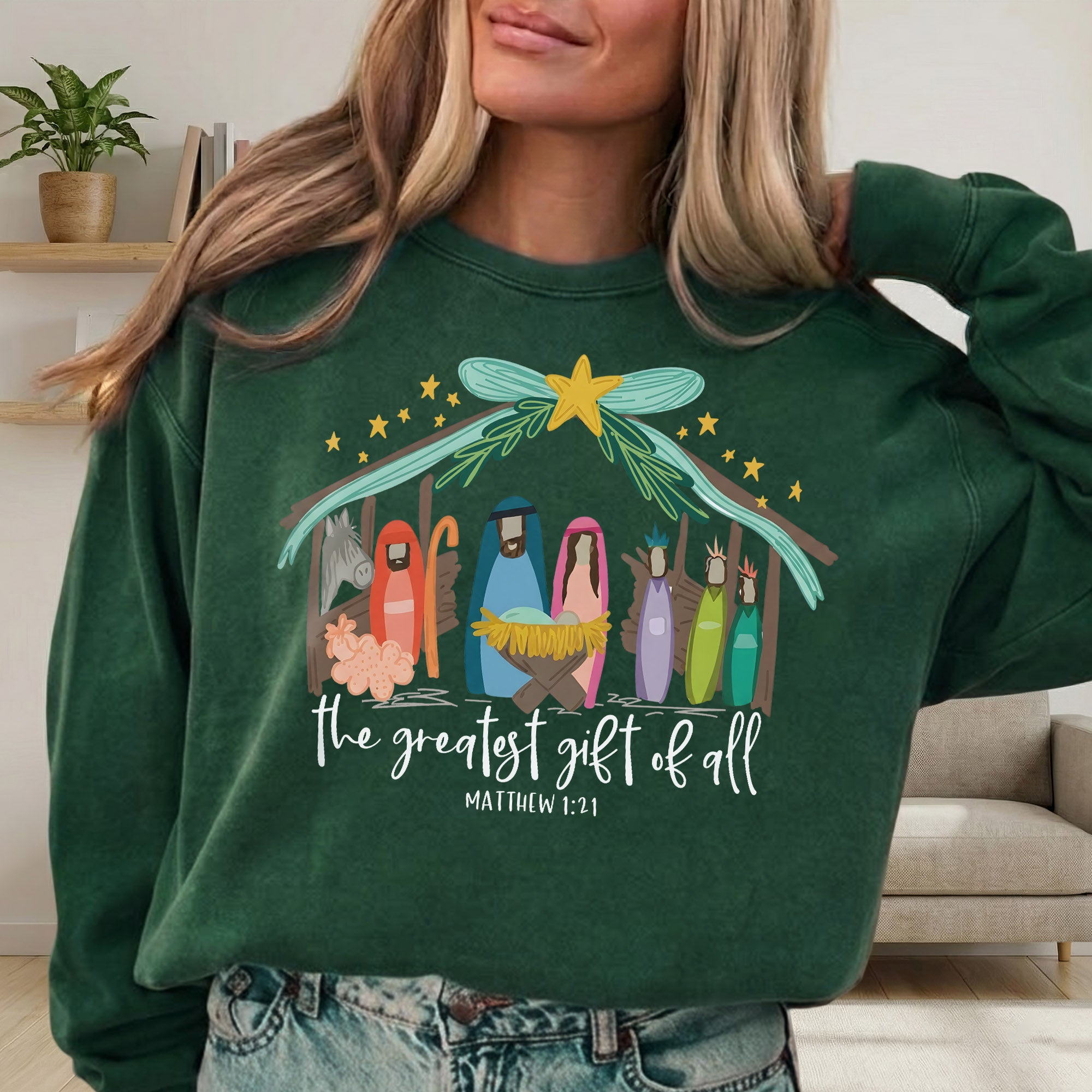 Born Is The Savior Nativity Christian – Unisex Tshirt / Hoodie / Sweatshirt