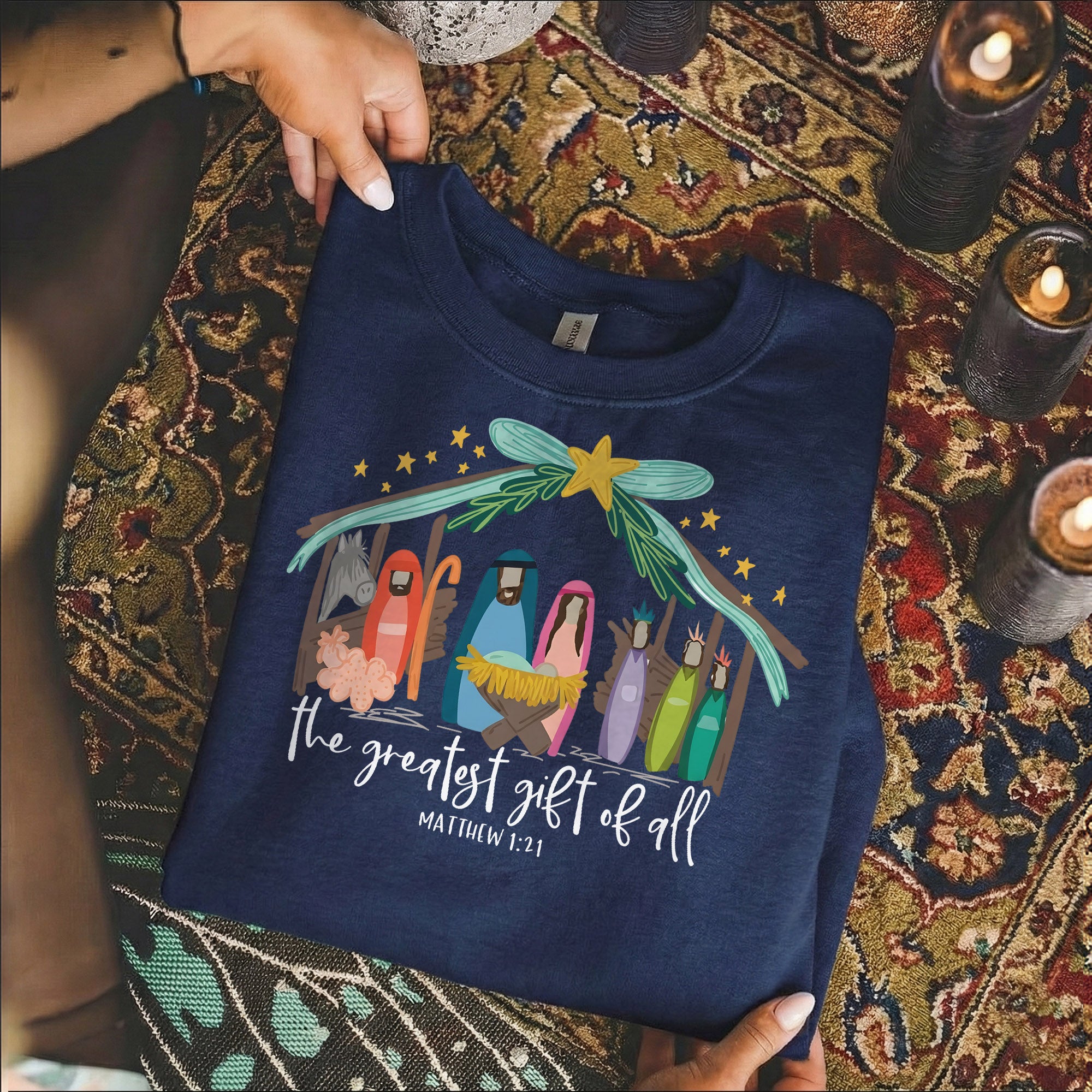 Born Is The Savior Nativity Christian – Unisex Tshirt / Hoodie / Sweatshirt