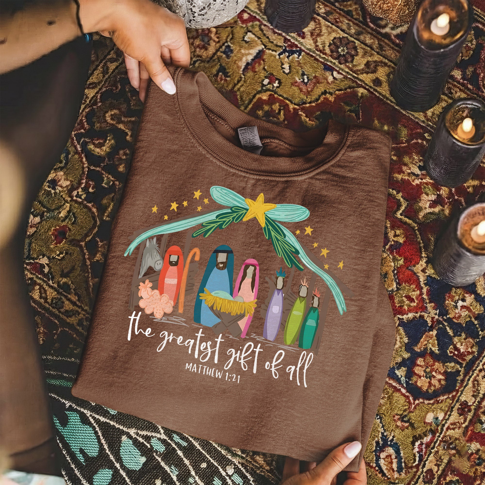Born Is The Savior Nativity Christian – Unisex Tshirt / Hoodie / Sweatshirt