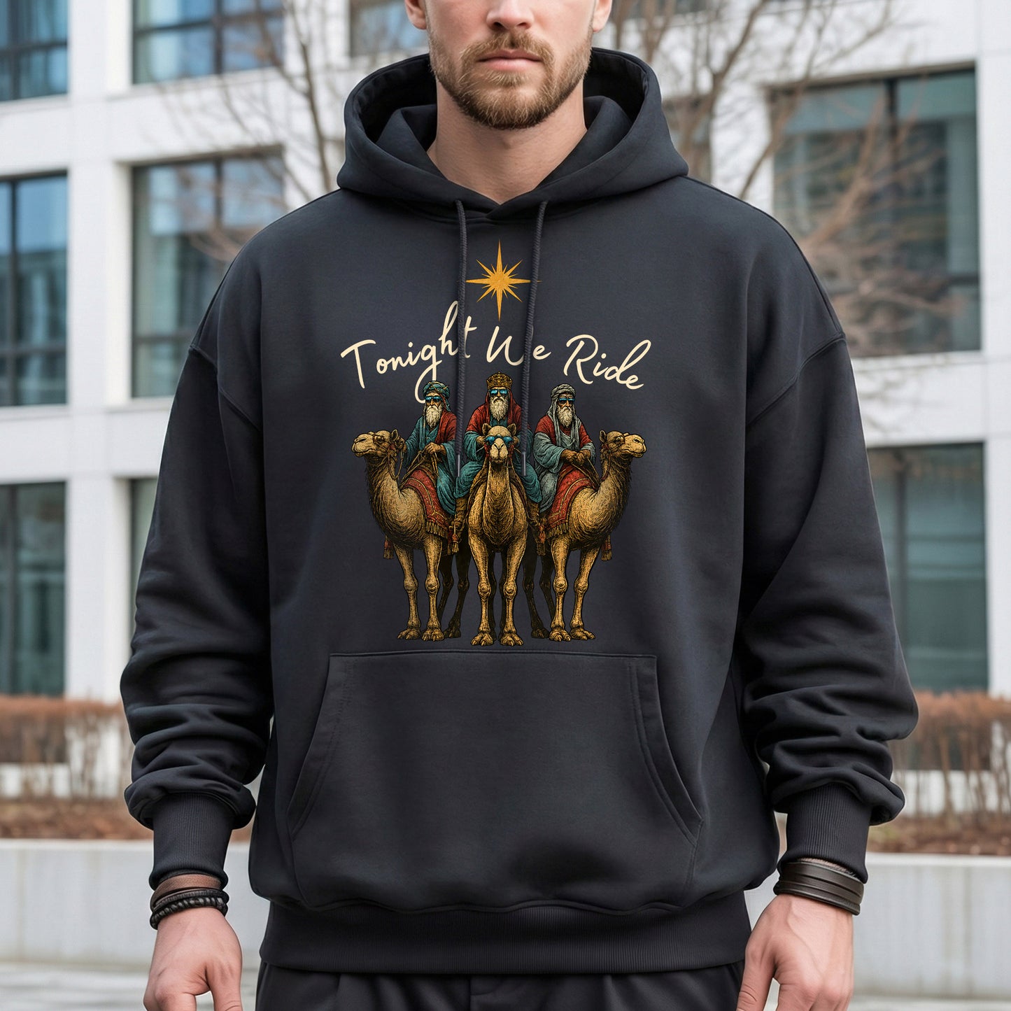 Three Wise Men Riding Camel – Unisex Tshirt / Hoodie / Sweatshirt
