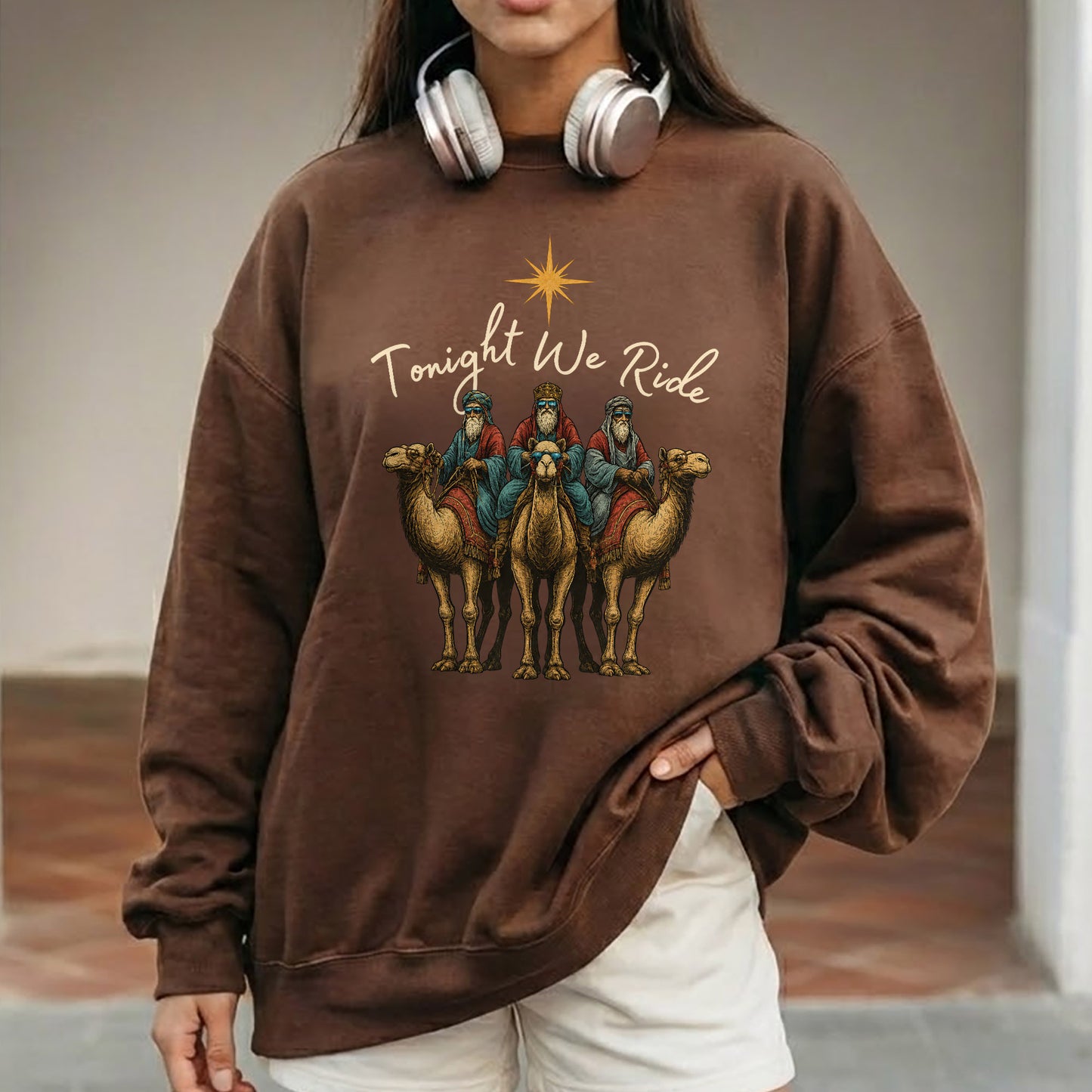 Three Wise Men Riding Camel – Unisex Tshirt / Hoodie / Sweatshirt