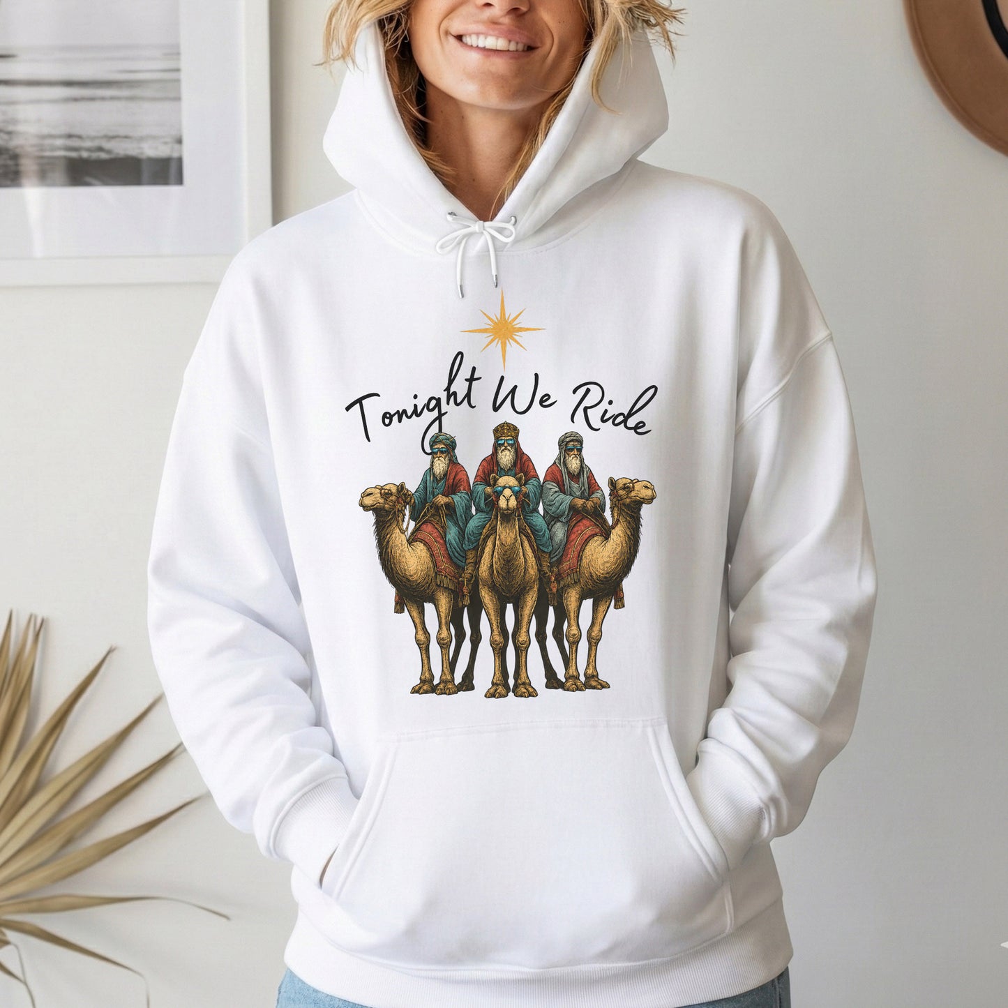 Three Wise Men Riding Camel – Unisex Tshirt / Hoodie / Sweatshirt