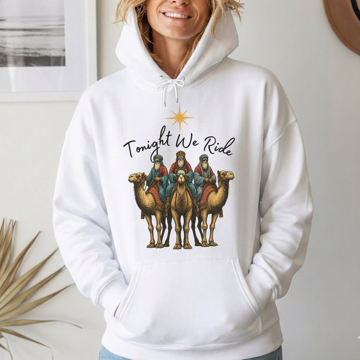 Three Wise Men Riding Camel – Unisex Tshirt / Hoodie / Sweatshirt