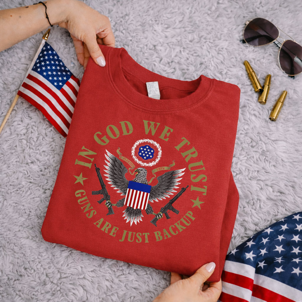 In God We Trust – Faith & Freedom – Unisex Tshirt Gildan / Tshirt Comfort / V-neck/ Hoodie / Sweatshirt