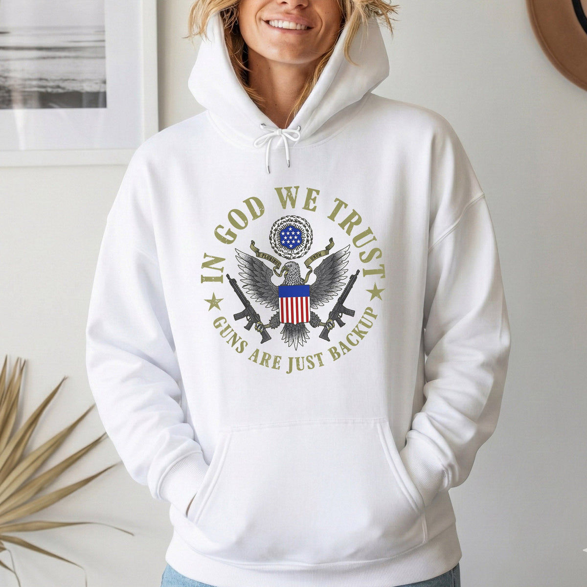 In God We Trust – Faith & Freedom – Unisex Tshirt Gildan / Tshirt Comfort / V-neck/ Hoodie / Sweatshirt