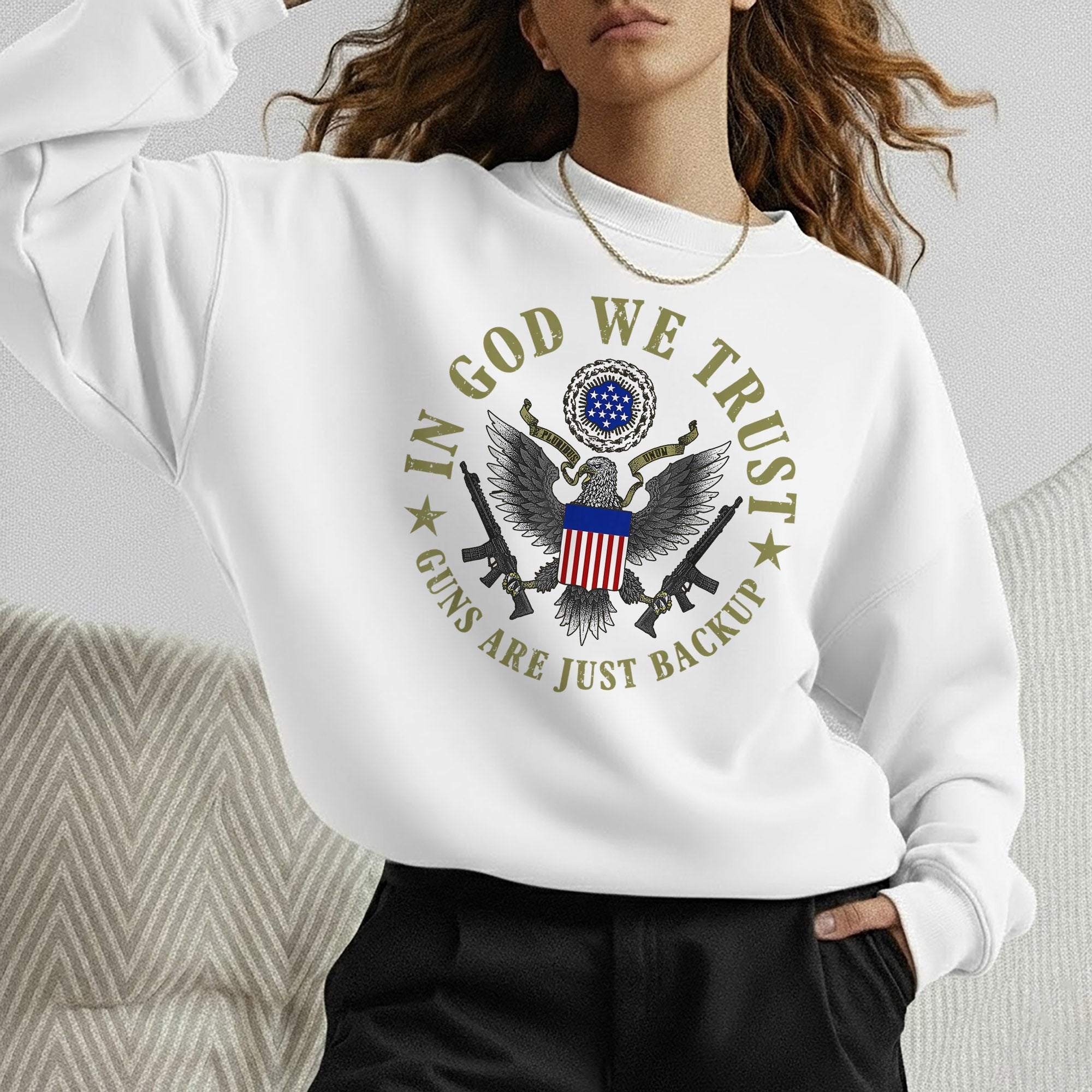 In God We Trust – Faith & Freedom – Unisex Tshirt Gildan / Tshirt Comfort / V-neck/ Hoodie / Sweatshirt