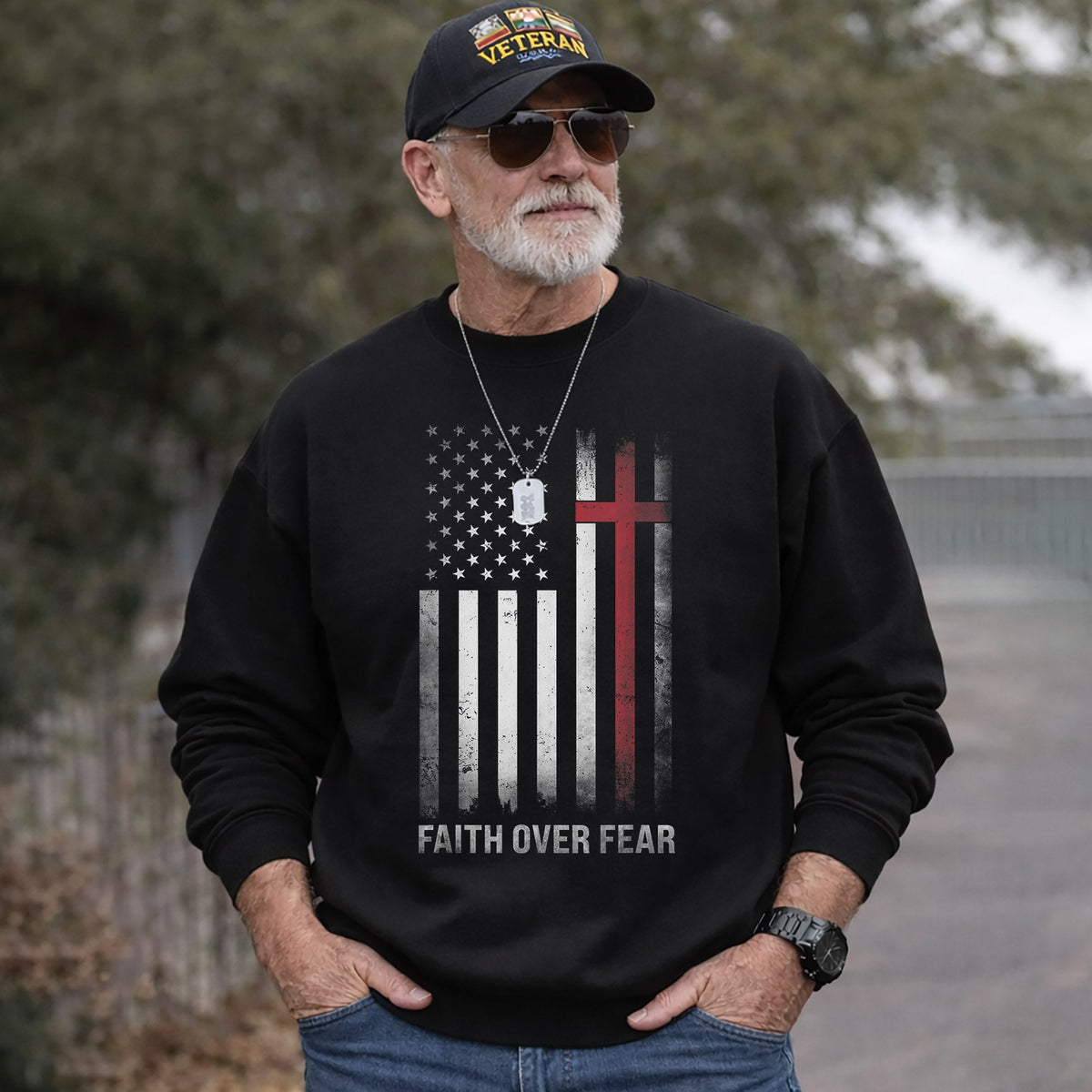 Faith Over Fear – Faith & Freedom – Unisex Tshirt Gildan / Tshirt Comfort / V-neck/ Hoodie / Sweatshirt