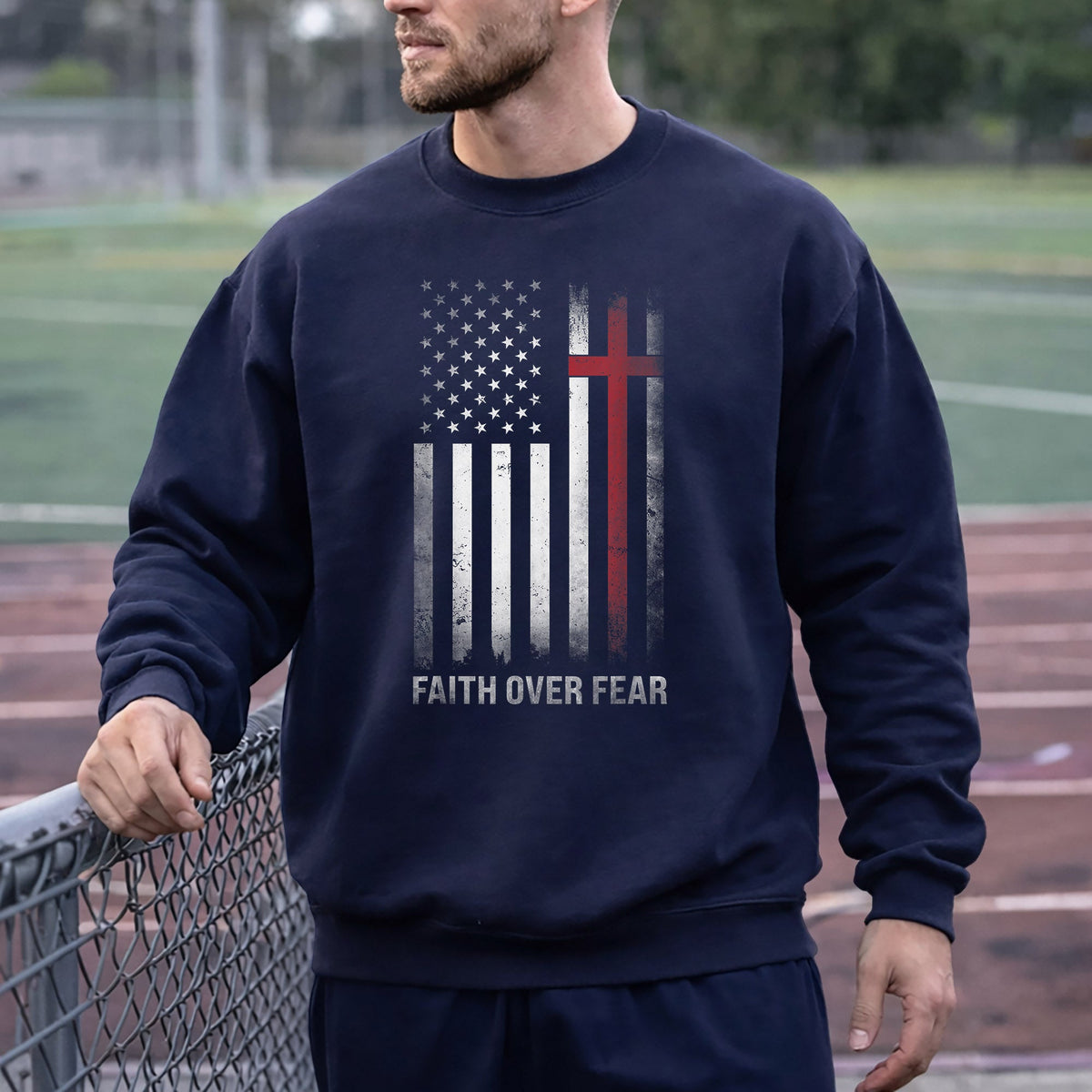 Faith Over Fear – Faith & Freedom – Unisex Tshirt Gildan / Tshirt Comfort / V-neck/ Hoodie / Sweatshirt