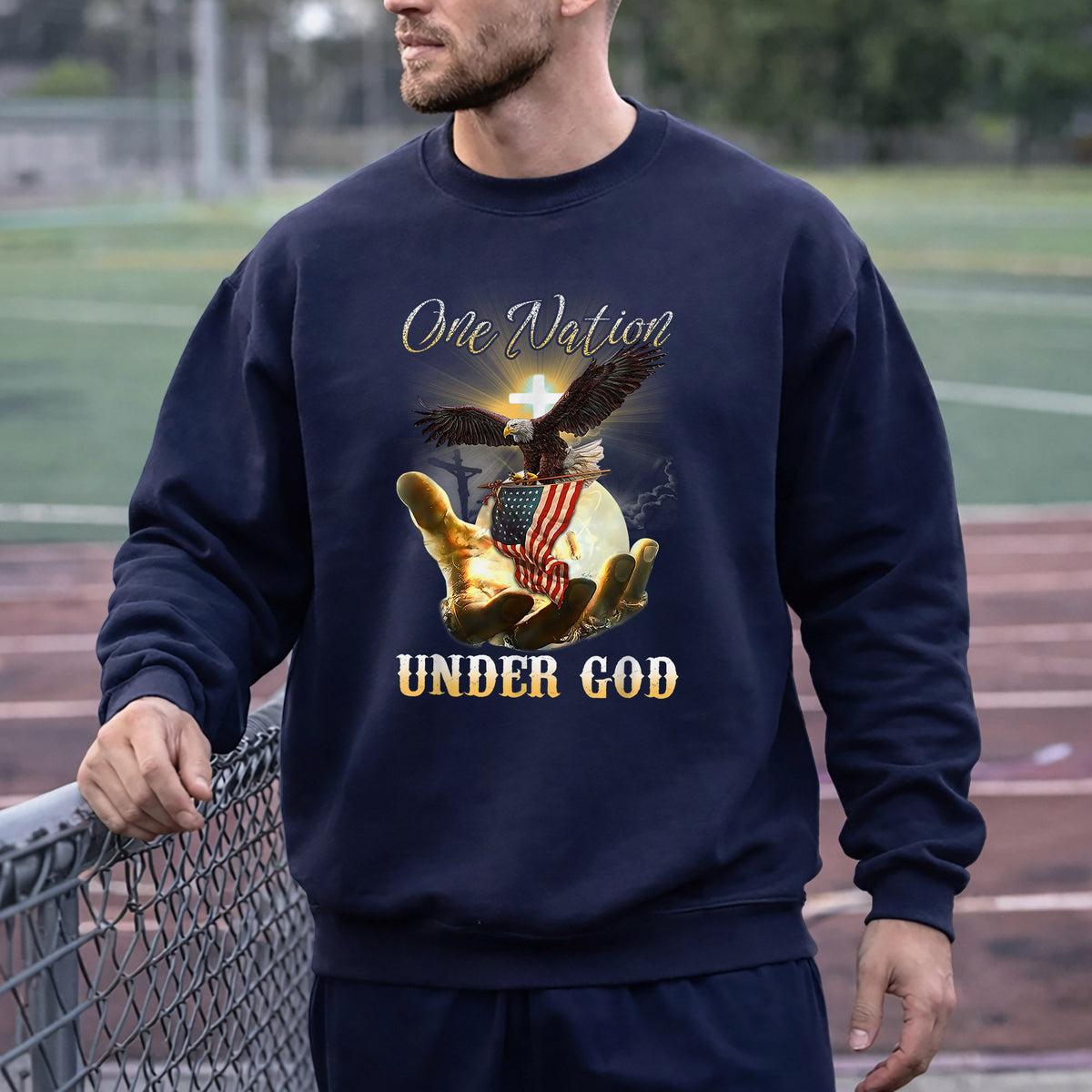One Nation Under God – Faith & Freedom – Unisex Tshirt Gildan / Tshirt Comfort / V-neck/ Hoodie / Sweatshirt