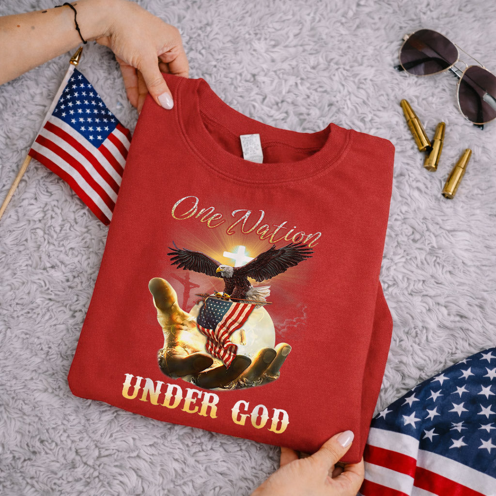 One Nation Under God – Faith & Freedom – Unisex Tshirt Gildan / Tshirt Comfort / V-neck/ Hoodie / Sweatshirt