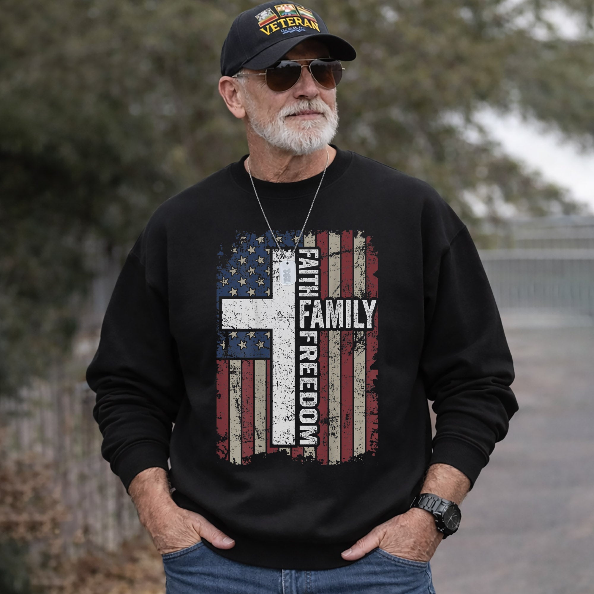 Faith, Family, Freedom – Faith & Freedom – Unisex Tshirt Gildan / Tshirt Comfort / V-neck/ Hoodie / Sweatshirt