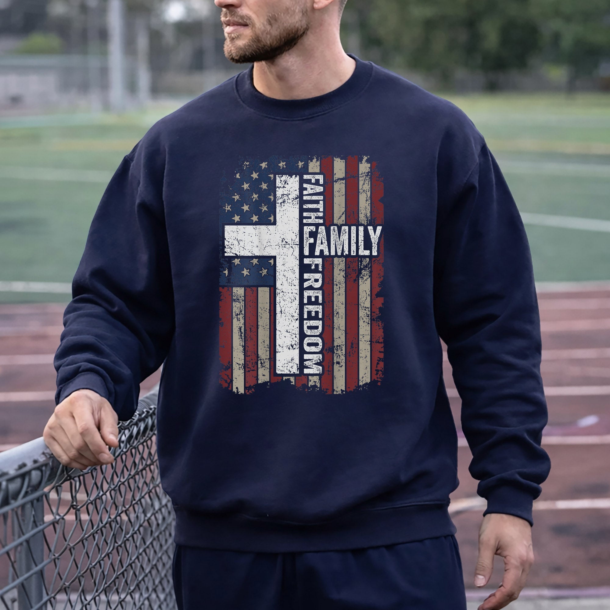 Faith, Family, Freedom – Faith & Freedom – Unisex Tshirt Gildan / Tshirt Comfort / V-neck/ Hoodie / Sweatshirt