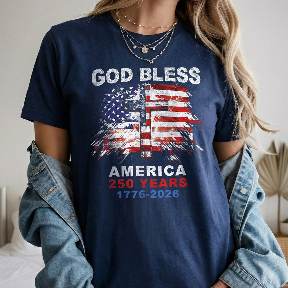 God Bless – Faith & Freedom – Unisex Tshirt Gildan / Tshirt Comfort / V-neck/ Hoodie / Sweatshirt