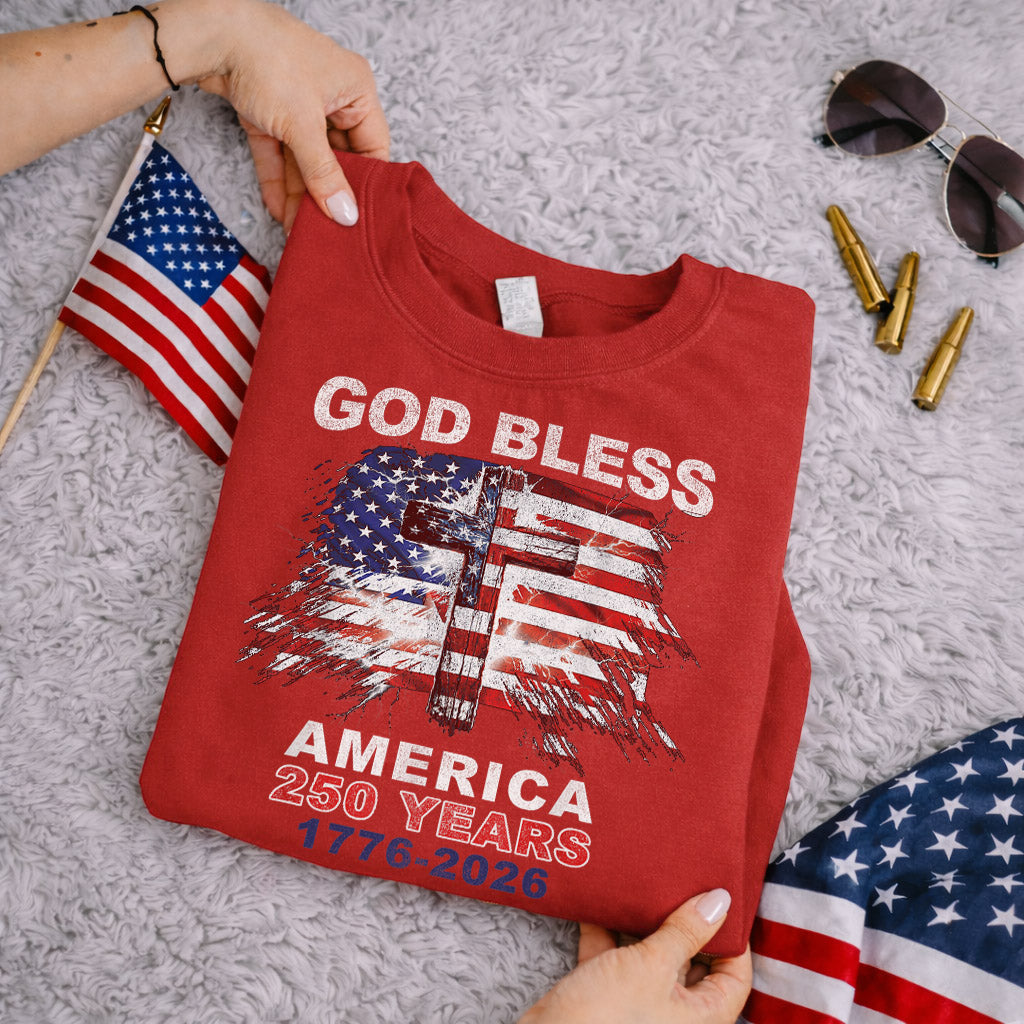 God Bless – Faith & Freedom – Unisex Tshirt Gildan / Tshirt Comfort / V-neck/ Hoodie / Sweatshirt