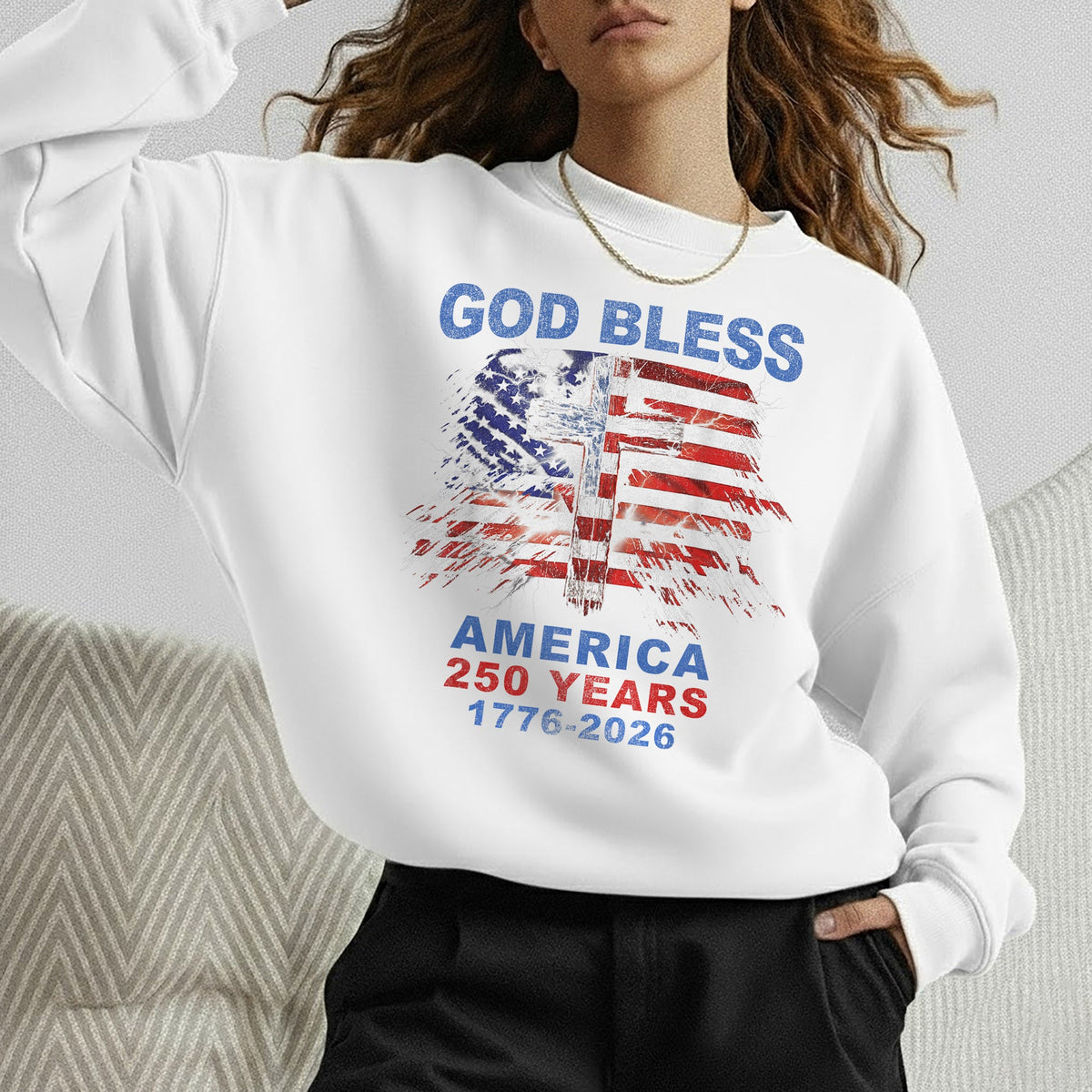 God Bless – Faith & Freedom – Unisex Tshirt Gildan / Tshirt Comfort / V-neck/ Hoodie / Sweatshirt