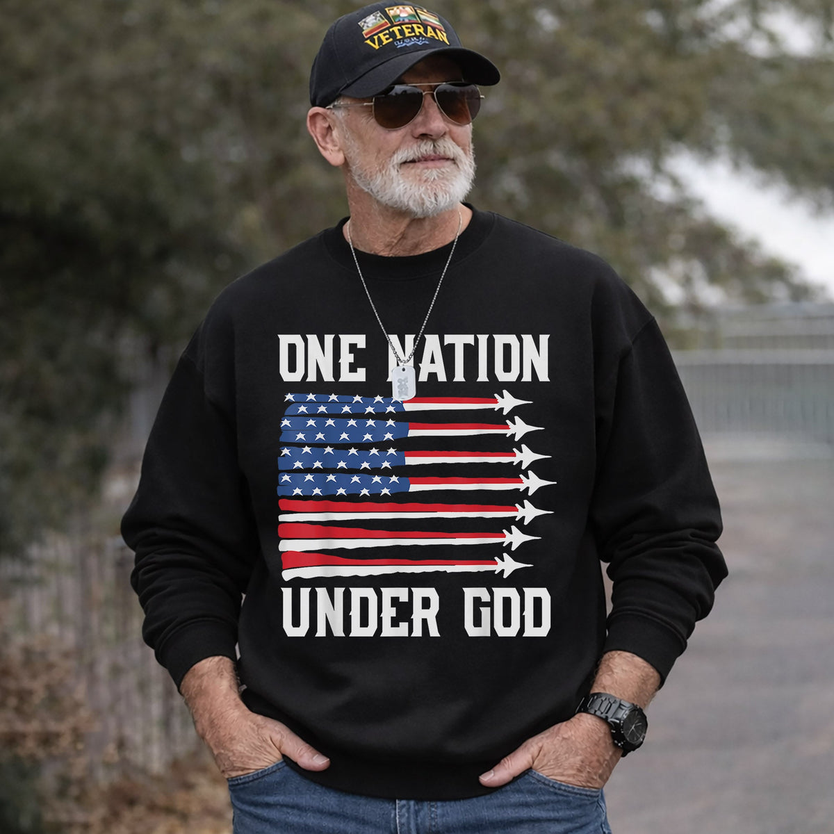 USA Jet Flag Under God – Faith & Freedom – Unisex Tshirt Gildan / Tshirt Comfort / V-neck/ Hoodie / Sweatshirt