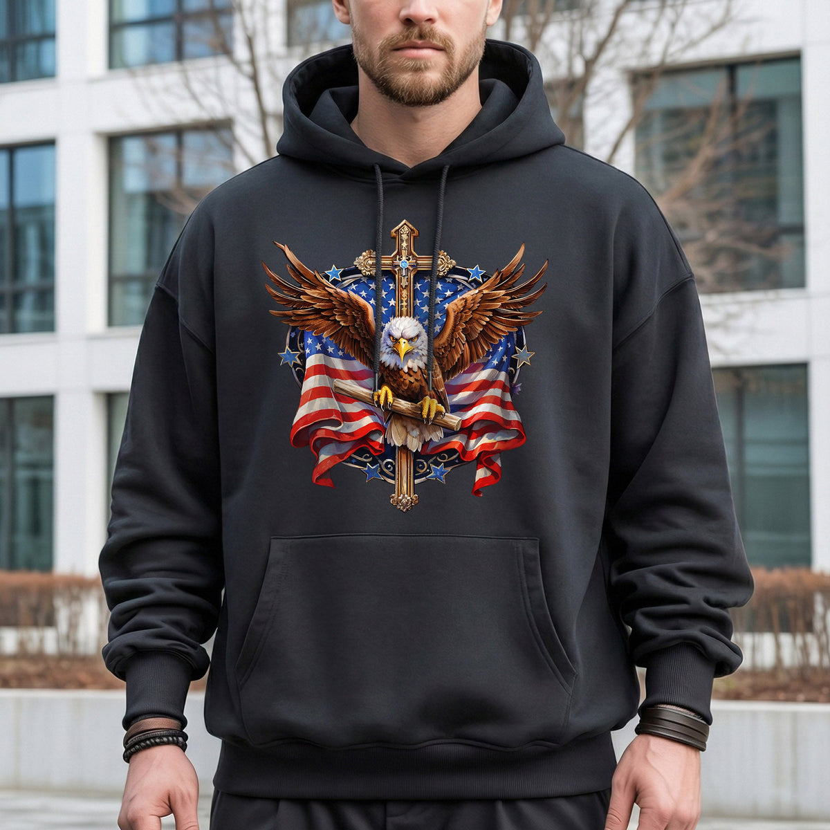 Eagle & Cross – Faith & Freedom – Unisex Tshirt Gildan / Tshirt Comfort / V-neck/ Hoodie / Sweatshirt