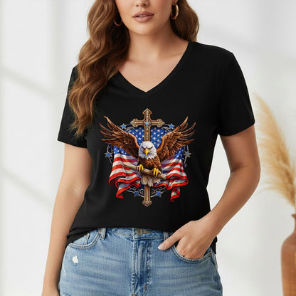 Eagle & Cross – Faith & Freedom – Unisex Tshirt Gildan / Tshirt Comfort / V-neck/ Hoodie / Sweatshirt