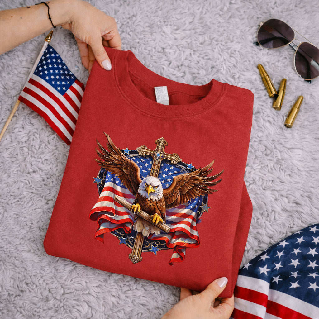 Eagle & Cross – Faith & Freedom – Unisex Tshirt Gildan / Tshirt Comfort / V-neck/ Hoodie / Sweatshirt