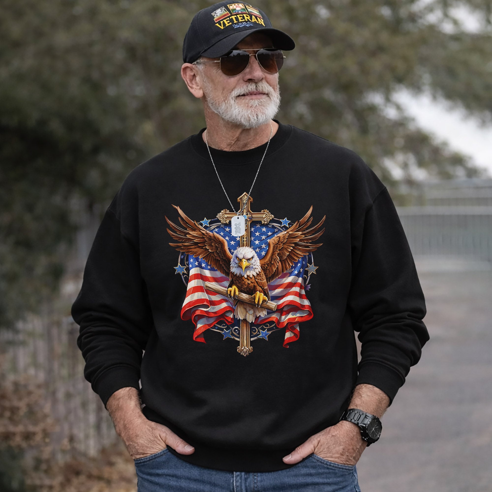Eagle & Cross – Faith & Freedom – Unisex Tshirt Gildan / Tshirt Comfort / V-neck/ Hoodie / Sweatshirt