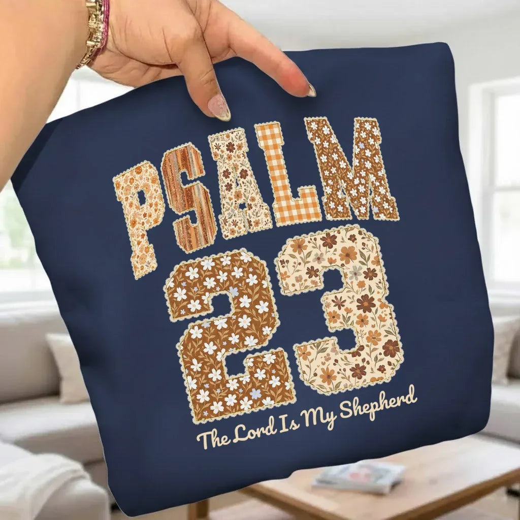 Psalm 23 V-Neck Christian Shirt - Christian Pattern - Faith Guided Life