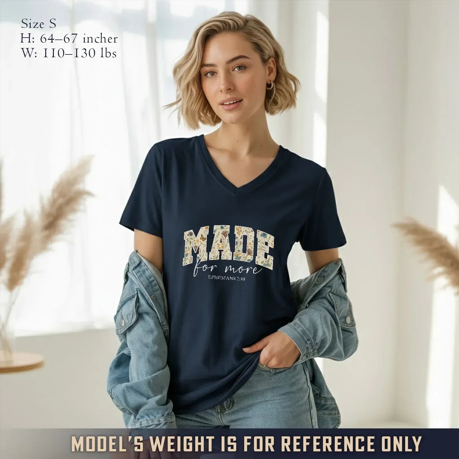 Made for more V-Neck Christian Shirt - Christian Pattern - Faith Guided Life