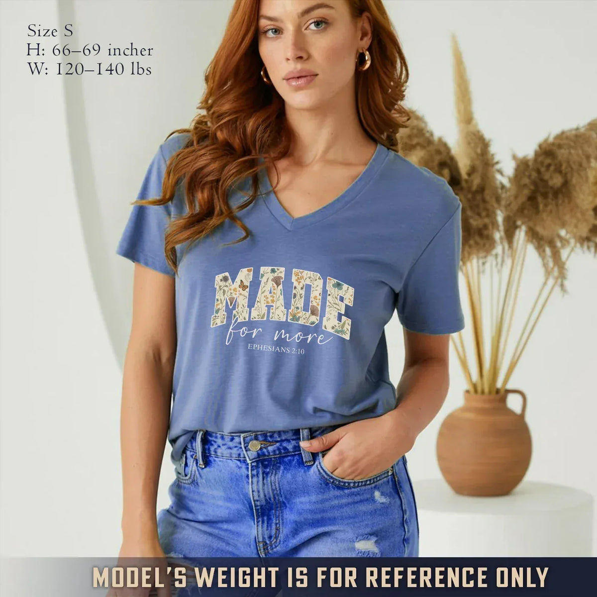 Made for more V-Neck Christian Shirt - Christian Pattern - Faith Guided Life