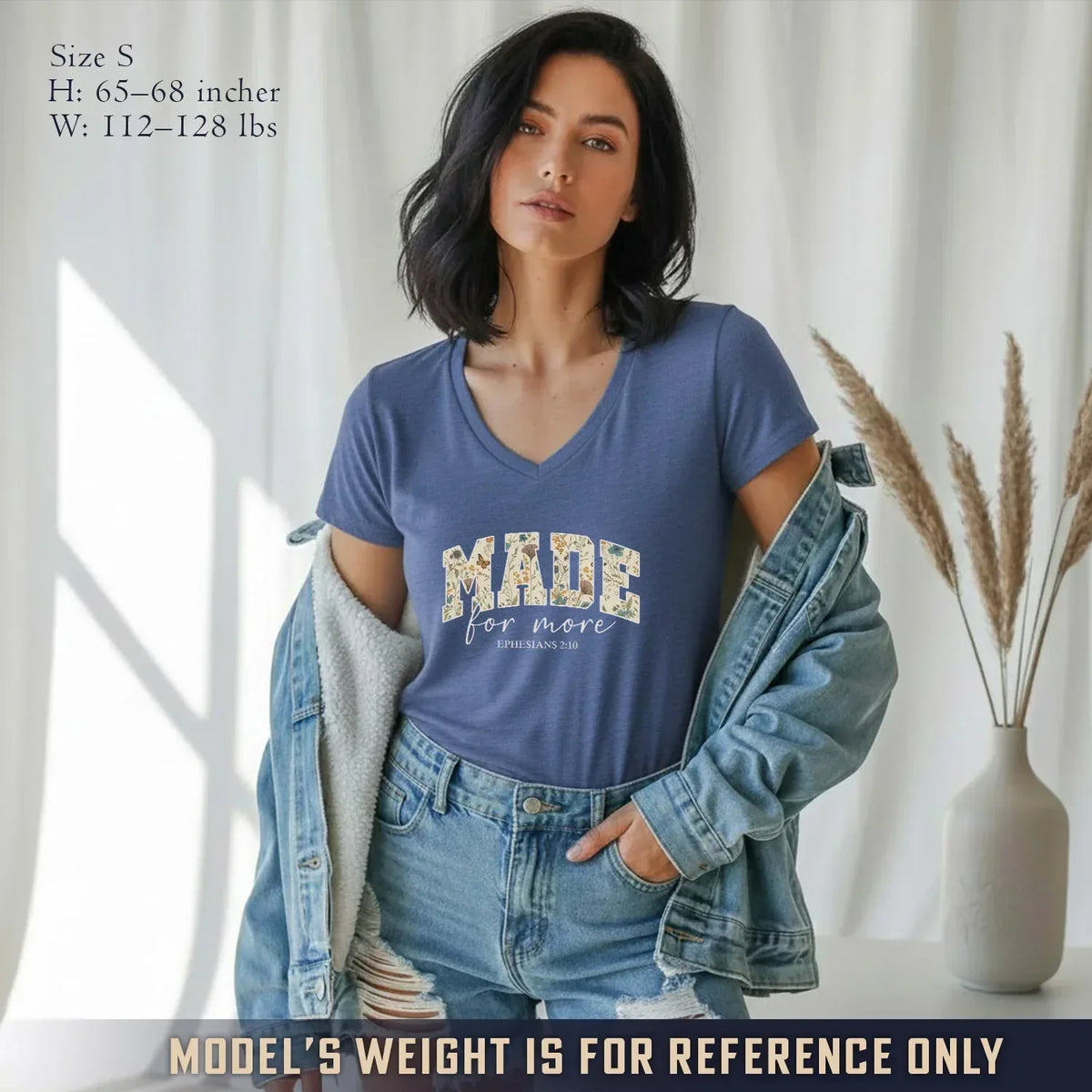 Made for more V-Neck Christian Shirt - Christian Pattern - Faith Guided Life