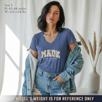 Made for more V-Neck Christian Shirt - Christian Pattern - Faith Guided Life