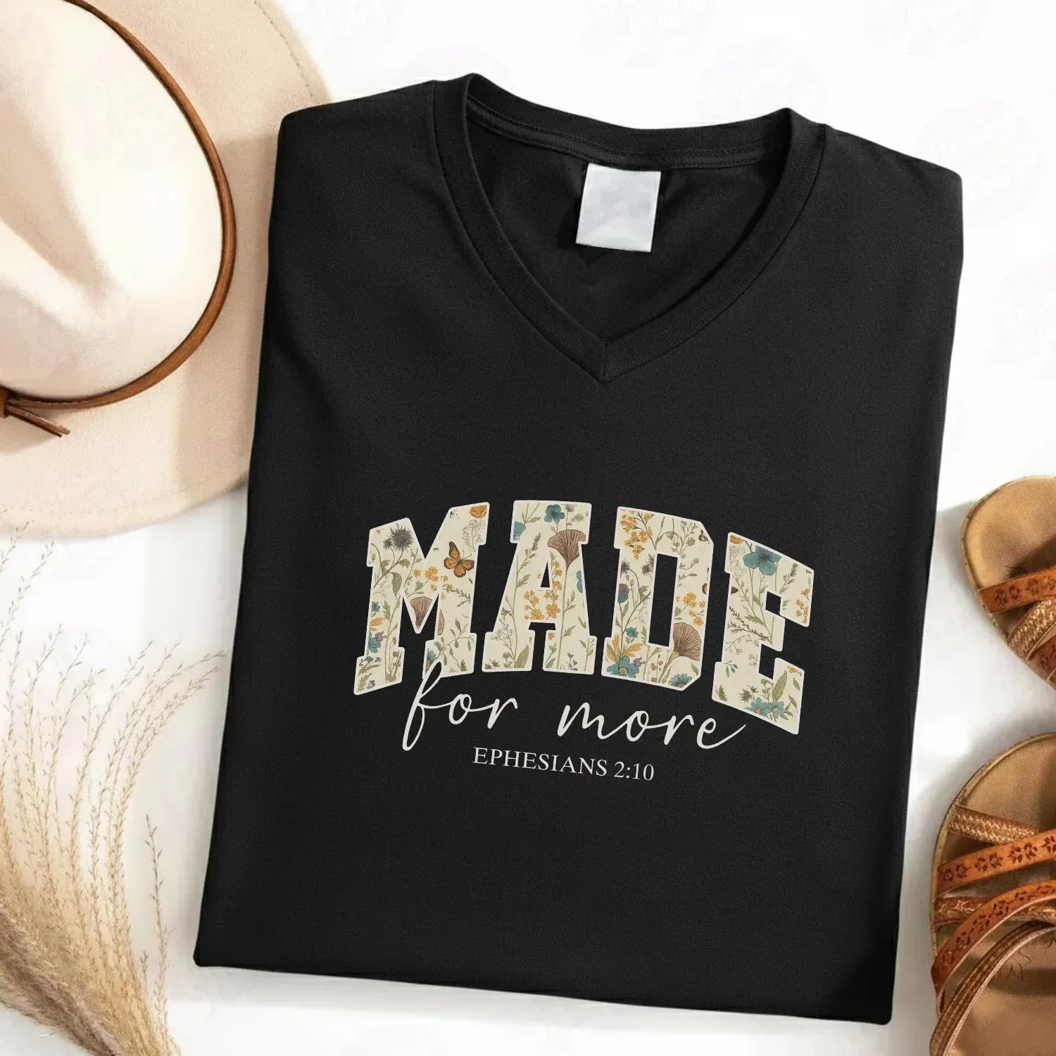 Made for more V-Neck Christian Shirt - Christian Pattern - Faith Guided Life