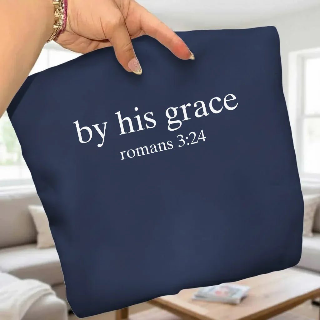 By His Grace V-Neck Christian Shirt - Minimalist Faith - Faith Guided Life