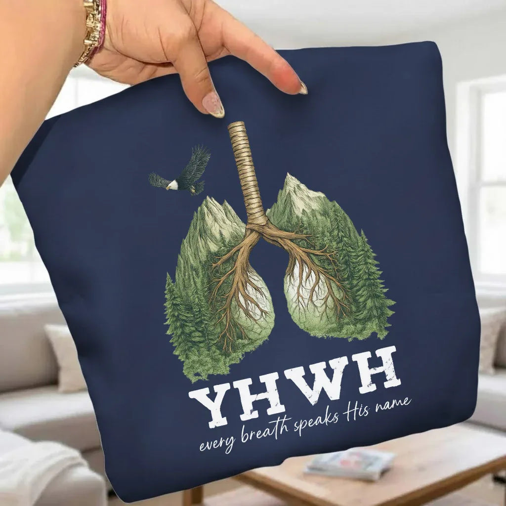 YHWH Every Breath Speaks His Name V-Neck Christian Shirt - Faith Floral - Faith Guided Life