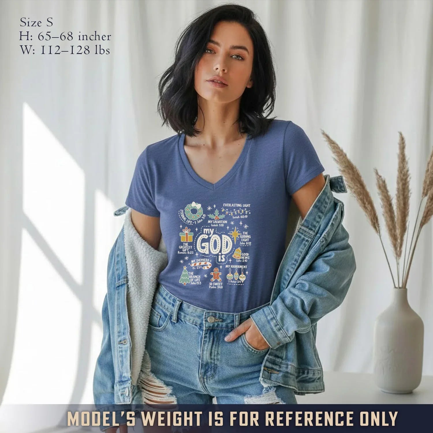 My God is V-Neck Christian Shirt - God says I Am - Faith Guided Life