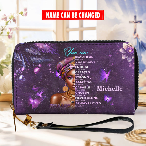 You Are - Personalized Wallet Woman - Custom Wallet - Zipper Wallet - N15