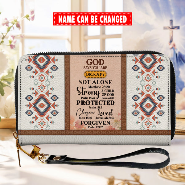 God Says You Are - Personalized Wallet Woman - Custom Wallet - Zipper Wallet - T8-05